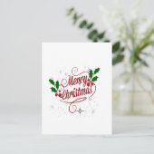 Vrolijk kerstfeest briefkaart (Staand voorkant)