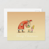 Vrolijk kerstfeest briefkaart (Voorkant / Achterkant)