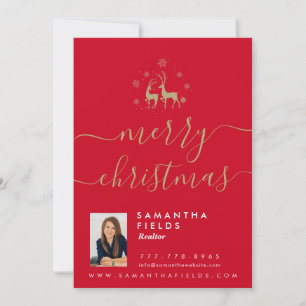 Vrolijk kerstfeest Briefkaart Modern Minimale