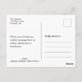 Vrolijk kerstfeest briefkaart Prettige feestdagen  (Achterkant)