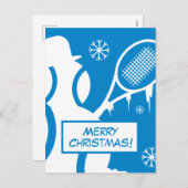 Vrolijk kerstfeest briefkaarten met schattige tenn (Voorkant / Achterkant)