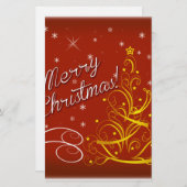 Vrolijk kerstfeest briefpapier (Voorkant / Achterkant)