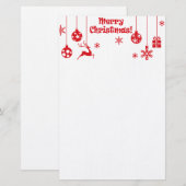 Vrolijk kerstfeest briefpapier (Voorkant / Achterkant)