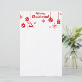 Vrolijk kerstfeest briefpapier (Staand voorkant)
