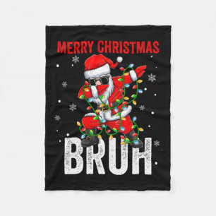 Vrolijk Kerstfeest Bruh Kerstmis Kerstman Kerstman Fleece Deken