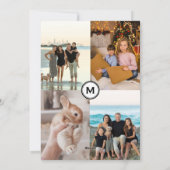 Vrolijk Kerstfeest Buffalo Plaid Fotocollage Feestdagenkaart (Achterkant)