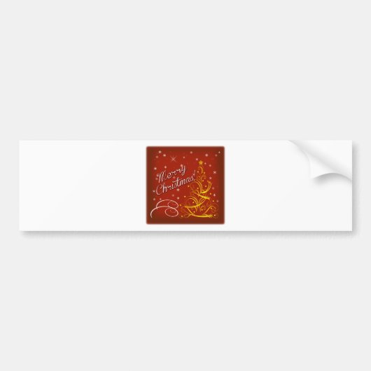 Vrolijk kerstfeest bumpersticker (Voorkant)