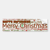 Vrolijk kerstfeest Bumpersticker (Voorkant)