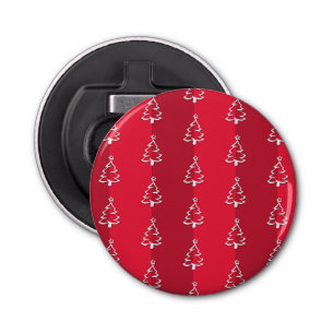 Vrolijk kerstfeest button flesopener