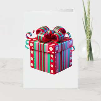 Vrolijk Kerstfeest Cadeau kaart! Folie Feestdagenkaart