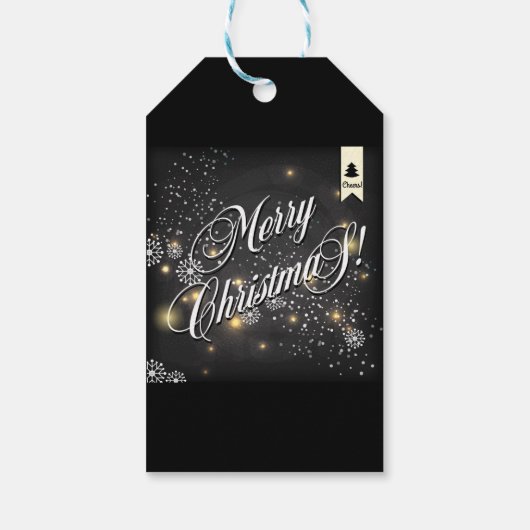 Vrolijk kerstfeest cadeaulabel (Achterkant)