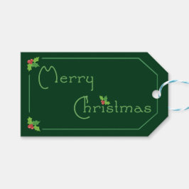 Vrolijk kerstfeest cadeaulabel