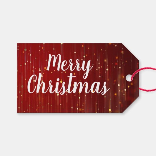 Vrolijk kerstfeest cadeaulabel (Voorkant (Horizontaal))