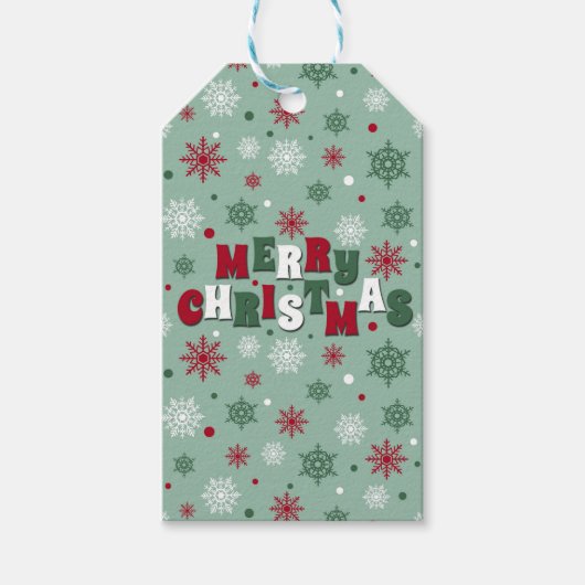 Vrolijk kerstfeest cadeaulabel (Voorkant)
