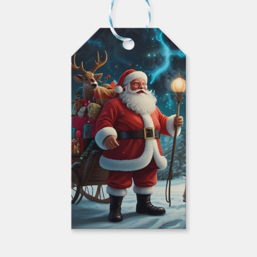 Vrolijk kerstfeest cadeaulabel (Voorkant)