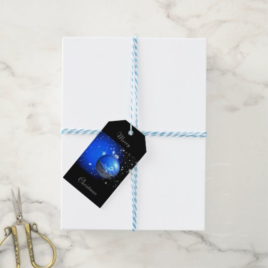 Vrolijk kerstfeest cadeaulabel (Met Touw)