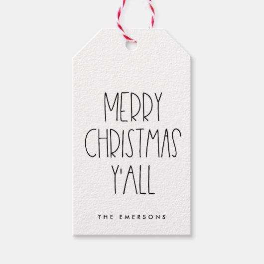 Vrolijk kerstfeest cadeaulabel (Voorkant)