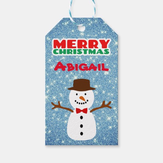 Vrolijk kerstfeest cadeaulabel (Voorkant)
