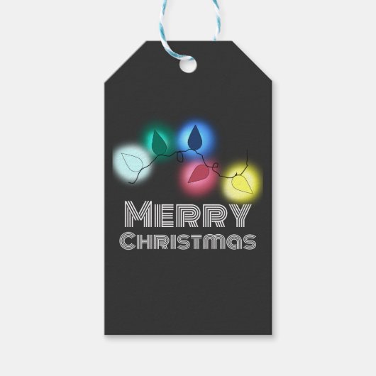 Vrolijk kerstfeest cadeaulabel (Voorkant)