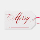 Vrolijk kerstfeest cadeaulabel (Voorkant (Horizontaal))