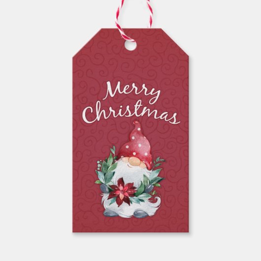 Vrolijk kerstfeest cadeaulabel (Voorkant)