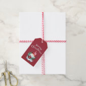 Vrolijk kerstfeest cadeaulabel (Met Touw)