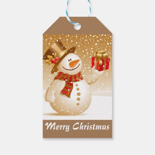 Vrolijk kerstfeest cadeaulabel (Achterkant)