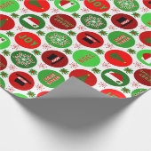 Vrolijk kerstfeest cadeaupapier (Hoek)