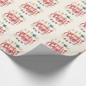 Vrolijk kerstfeest cadeaupapier (Hoek)