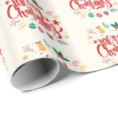 Vrolijk kerstfeest cadeaupapier (Rol Hoek)