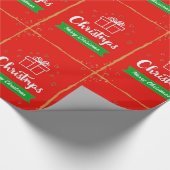 Vrolijk kerstfeest cadeaupapier (Hoek)