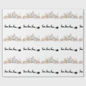 Vrolijk kerstfeest cadeaupapier (Vlak)