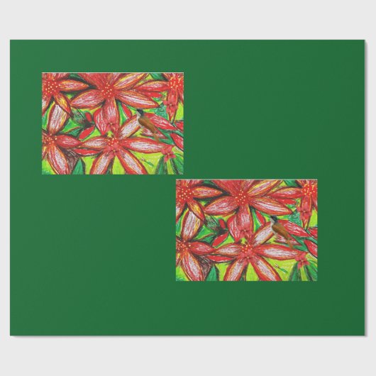 Vrolijk kerstfeest! cadeaupapier (Vlak)