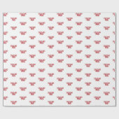 Vrolijk kerstfeest cadeaupapier (Vlak)