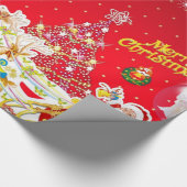 Vrolijk kerstfeest cadeaupapier (Hoek)