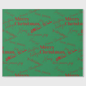 Vrolijk kerstfeest cadeaupapier (Vlak)