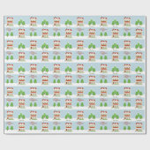 Vrolijk kerstfeest cadeaupapier (Vlak)