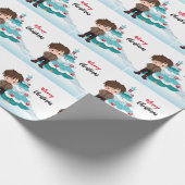 Vrolijk kerstfeest cadeaupapier (Hoek)