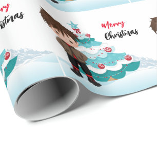 Vrolijk kerstfeest cadeaupapier