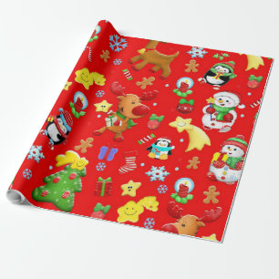 Vrolijk kerstfeest cadeaupapier