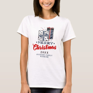 Vrolijk kerstfeest Cadeaus Aangepaste tekst Rood B T-shirt
