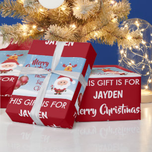 Vrolijk kerstfeest, cadeautje van de kerstman, Rud Cadeaupapier