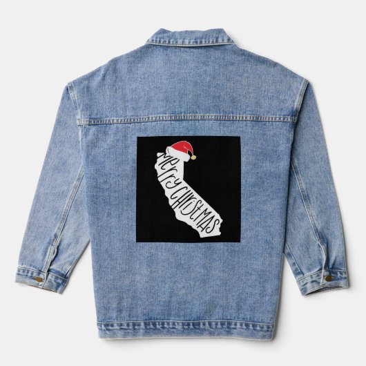 Vrolijk kerstfeest Californië Denim Jacket (Achterkant)