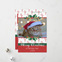 Vrolijk Kerstfeest Candy Cane Bows Foto Vakantie K