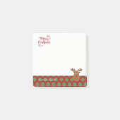 Vrolijk kerstfeest, Cartoon rendiergepersonaliseer Post-it® Notes (Voorkant)