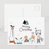 Vrolijk kerstfeest Cartoons | FEESTDAGEN Briefkaart (Voorkant / Achterkant)