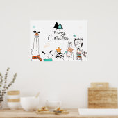 Vrolijk kerstfeest Cartoons | FEESTDAGEN Poster (Keuken)