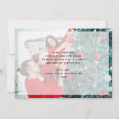 vrolijk kerstfeest | Casual script twee foto's Feestdagenkaart (Achterkant)