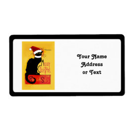 Vrolijk kerstfeest - Chat Noir Etiket