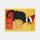 Vrolijk kerstfeest - Chat Noir Fleece Deken (Voorkant (Horizontaal))